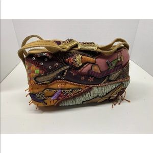 Mary Frances Women's Handbag Beading Shoes Heels Silk Velvet